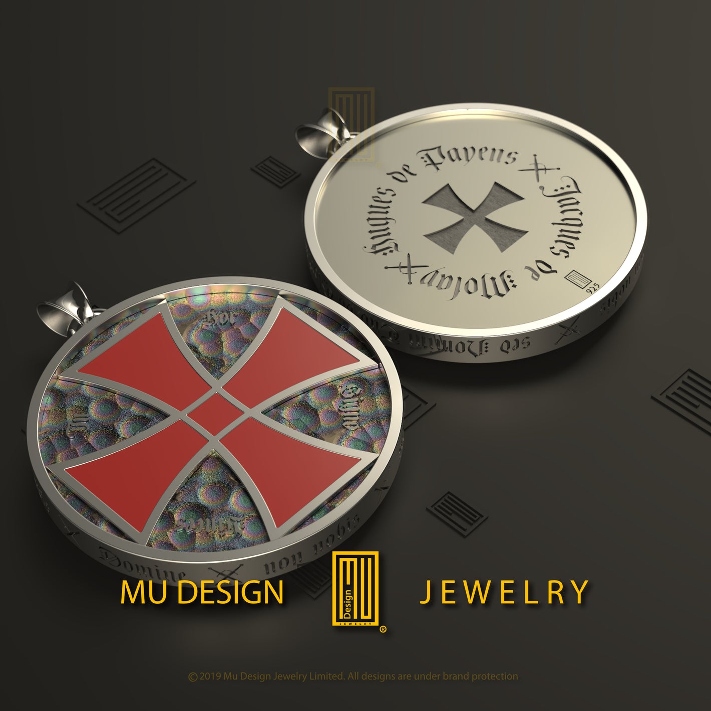 Custom Design Pendant for Knights of Templar