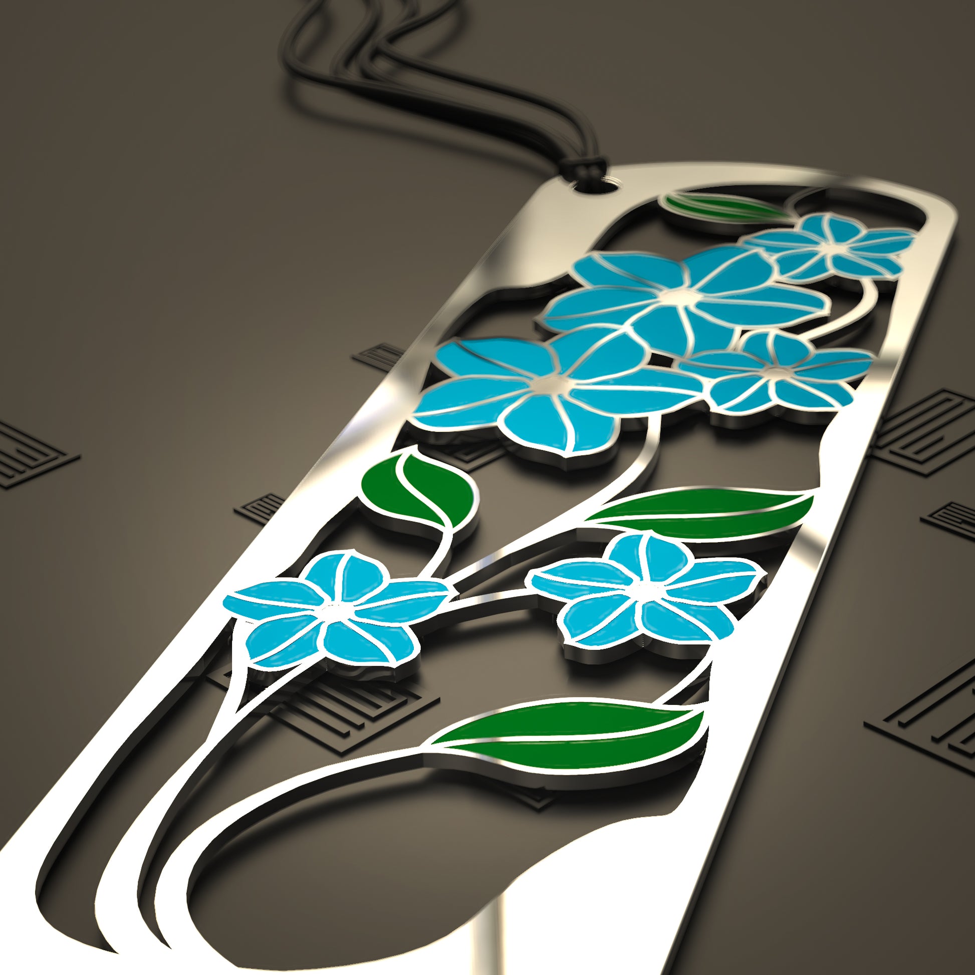 a close up of a metal object with flowers on it