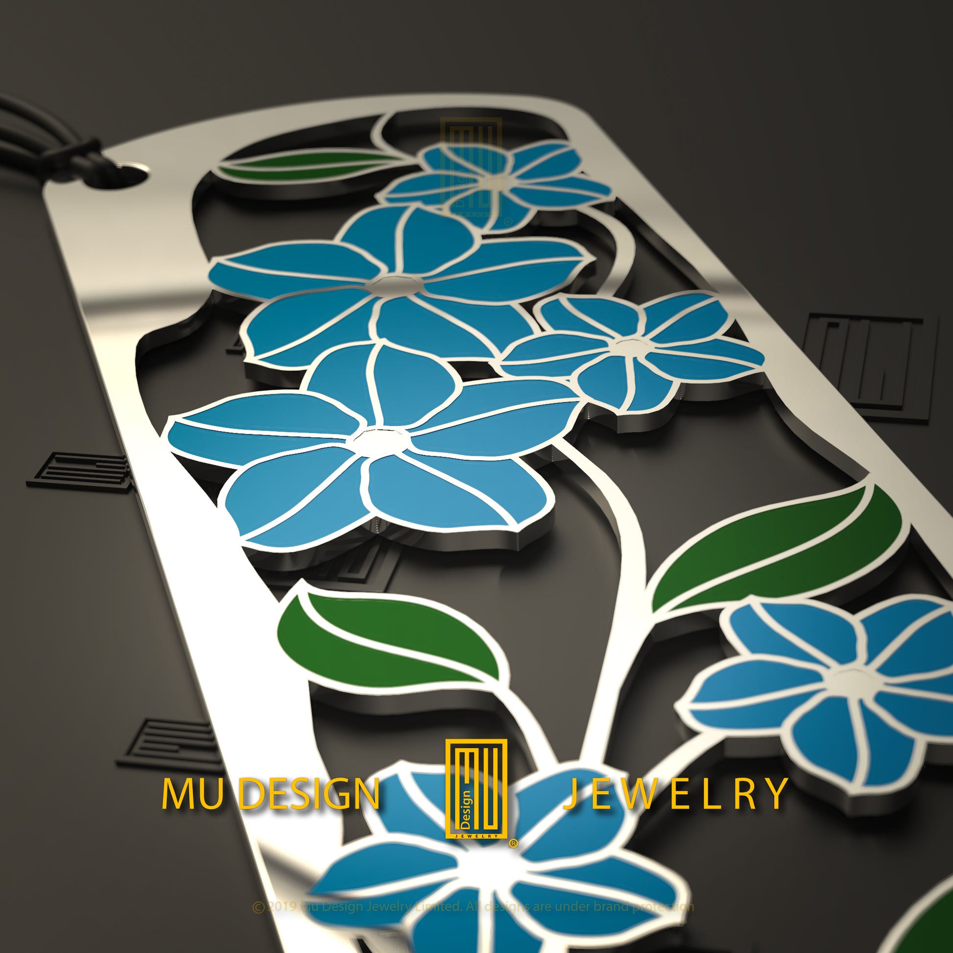 a close up of a metal object with flowers on it