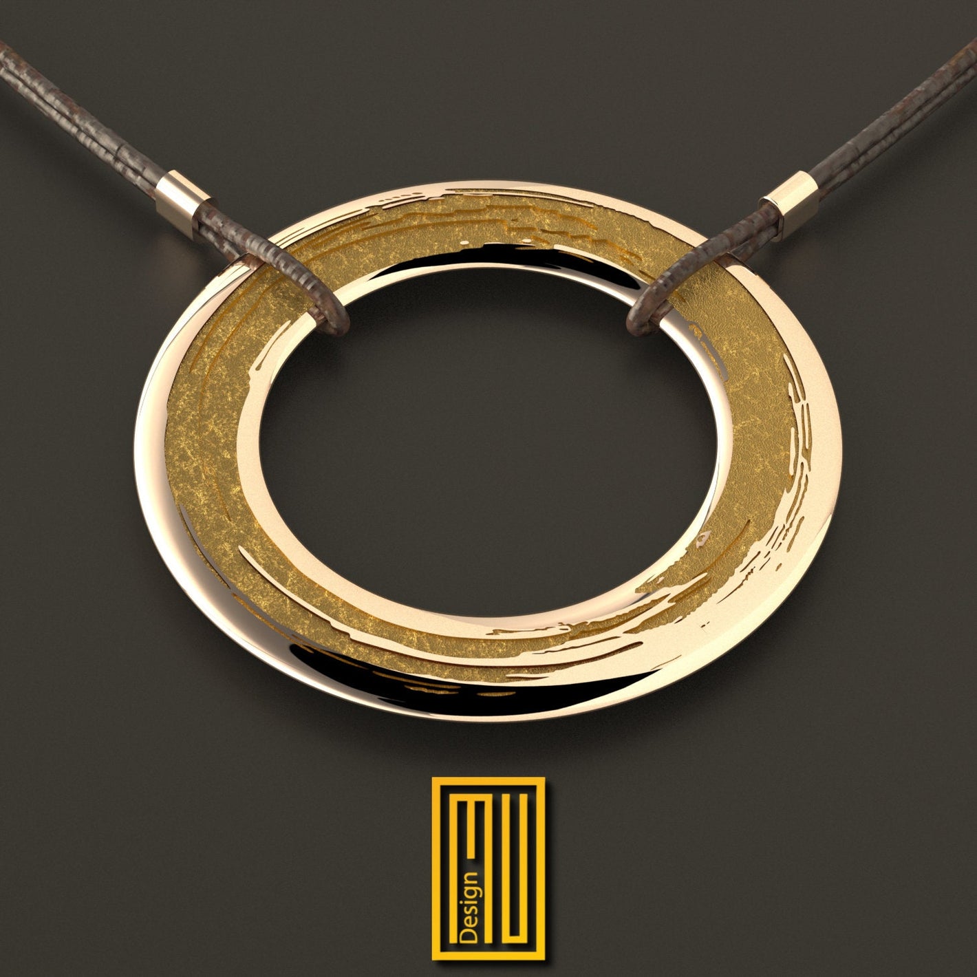 Zen Circle Pendant Gold or Sterling Silver