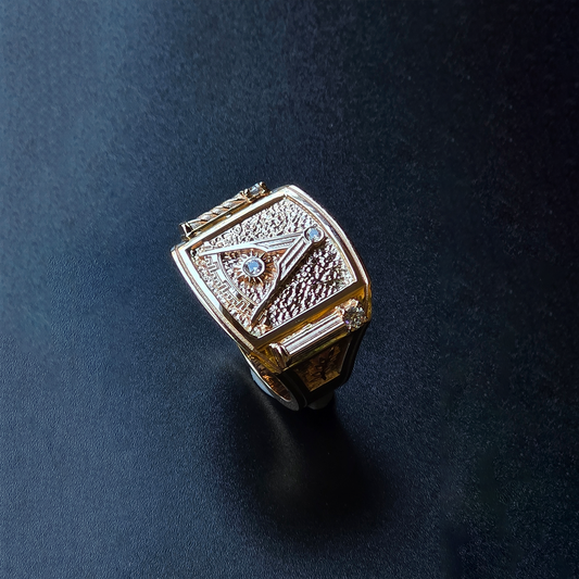 Solid 14k Rose Gold Past Master Ring for a Brother From Las Vegas USA