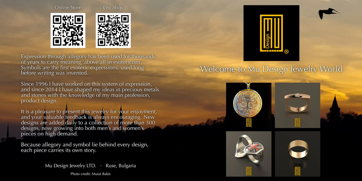 Mu Design Jewelry brochure, front
