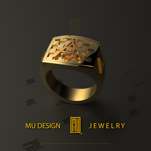 Custom design ring S&C with skull