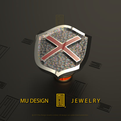 St Andrew's Cross Shield Lapel Pin