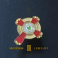 Knight Commander Court of Honour pin, laurel wreath disc in 22k gold
