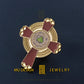 Scottish Rite KCCH pin, 22 karat gold coating over solid sterling silver