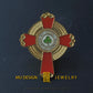 Masonic KCCH lapel pin by Mu Design Jewelry, upright cross with Court of Honour legend
