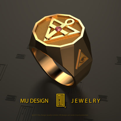 Custom Design Rose Croix Ring