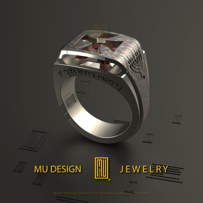 Custom design Knights of Templar ring