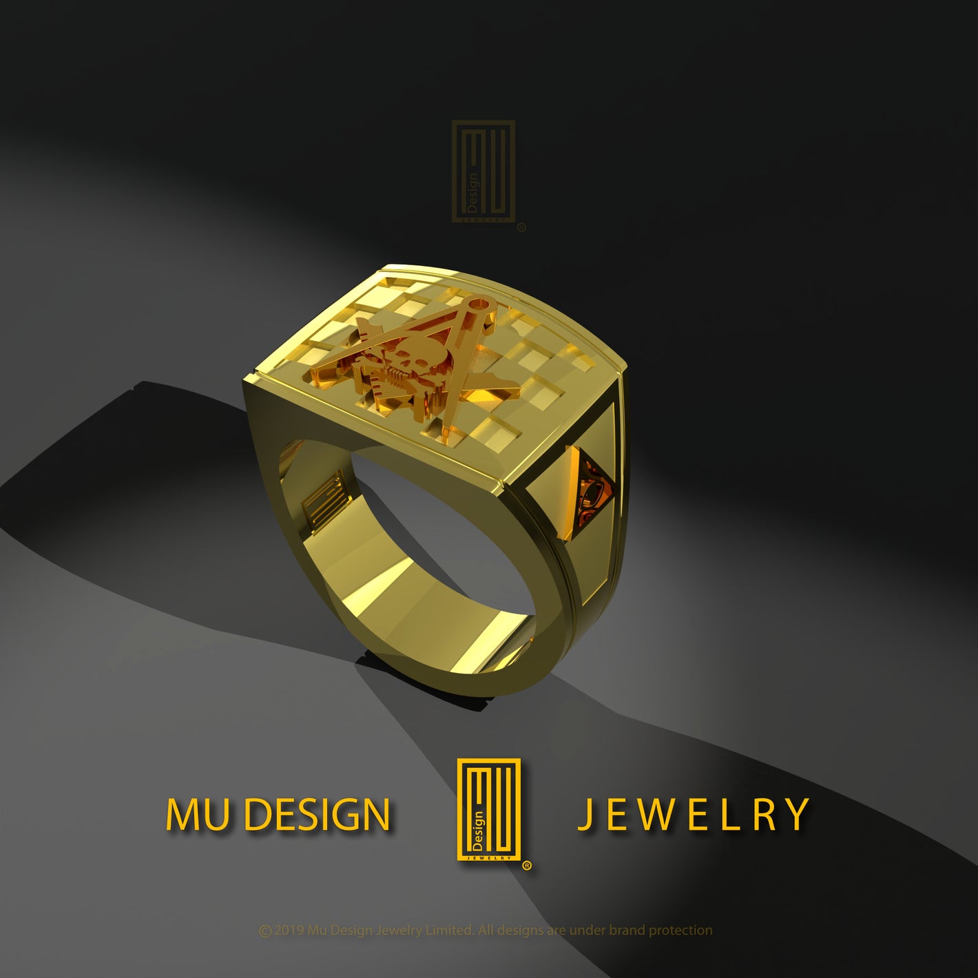 Custom design ring S&C with skull