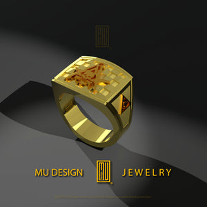 Custom design ring S&C with skull