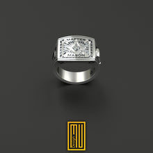 Masonic Ring 925k Sterling Silver - Master Mason Symbol - Unique Ring - Handmade Jewelry