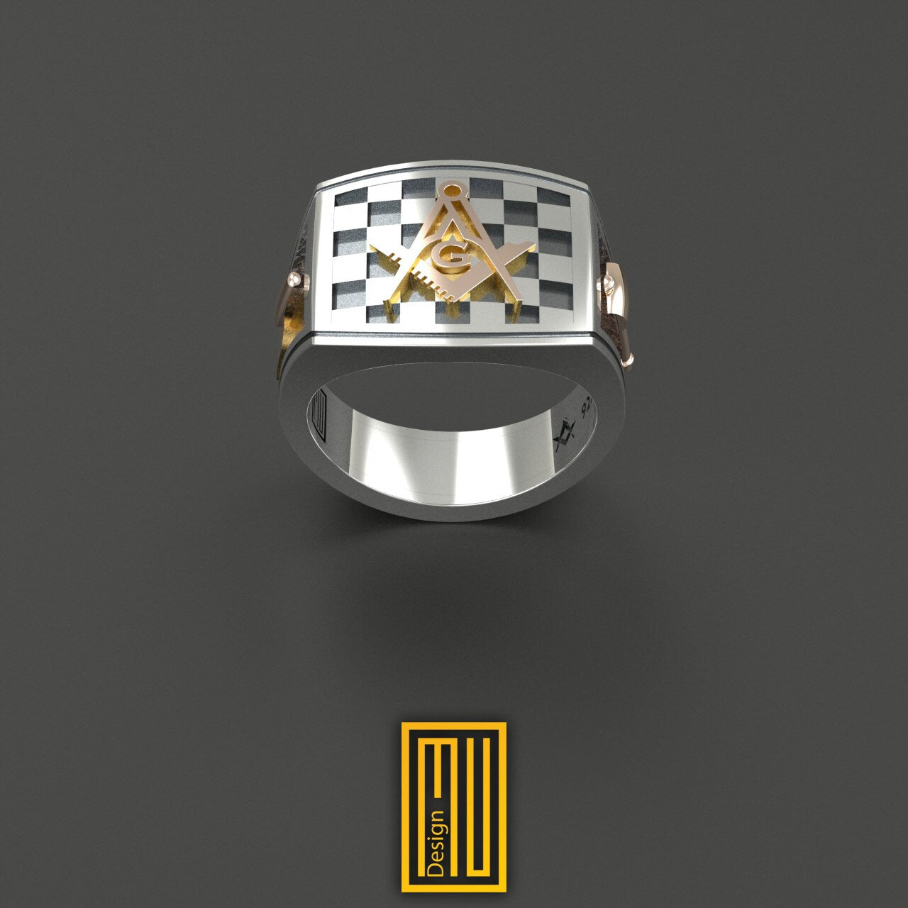 Ring Square and Compasses With "G"