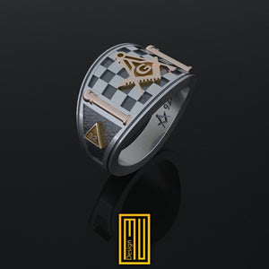 Ring With Masonic Tiles