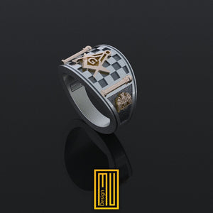 Ring With Masonic Tiles