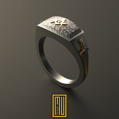 Ring For Knights with S&C And Rough Ashlar