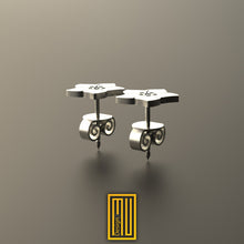 Masonic Forget Me not Earring Single or Set - 925k Sterling Silver and Gold - Handmade Design, Masonic Jewelry