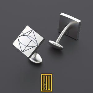 Masonic Cufflinks for Past Master - Handmade Design, Masonic Gift, Unique Gift