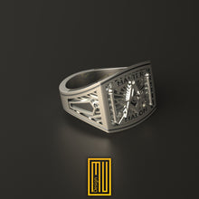 Masonic Ring 925k Sterling Silver - Master Mason Symbol - Unique Ring - Handmade Jewelry
