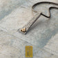 Necklace Sterling Silver Hammered Effect with Golden Symbols