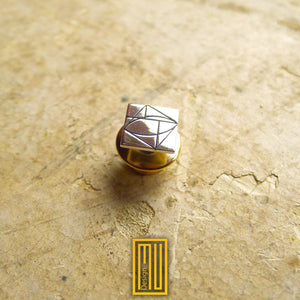 Past Master Lapel Pin - 925k Sterling Silver - Handmade Jewelry, Masonic Design, Mystic, Aesthetic and Esoteric Gift