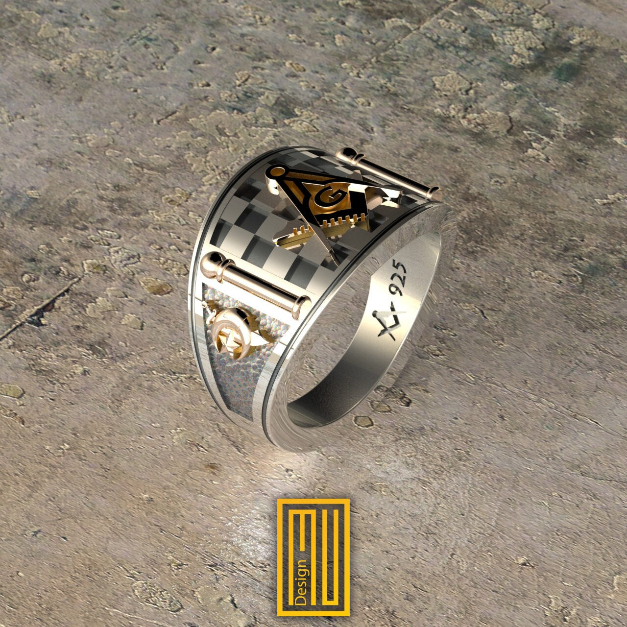 Ring with Mystic Shrine Scimitar