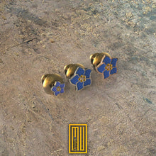 Forget Me not Lapel Pin with Enamel - Handmade Jewelry, Masonic Design, Unique and Mystic Gift