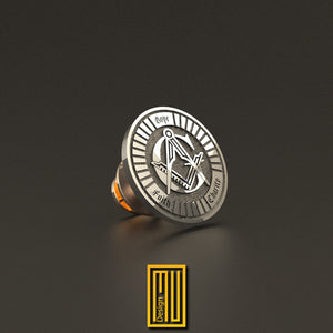 Masonic Lapel Pin, Fathers Day Gift, Fathers Day Jewelry - Handmade Jewelry, Masonic Design, Custom Gift