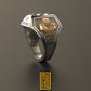 Ring with Lion of Golden Judah with Square and Compasses