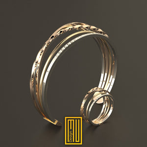 Golden Bracelet with 38 Pieces Diamond