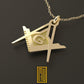 Master Mason Pendant With "G" or "All seeing Eye"  Silver and Gold - Handmade Jewelry, Masonic Pendant