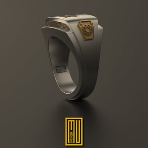 Ring with Golden Royal Arch and Past Master Sign