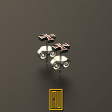 Knights of Templar Earring 14k, 18k or 925k Sterling Silver with Red Enamel Single or Set - Masonic Design & Handmade Jewelry