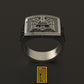 Ring for Scottish Rite 32nd Degree with Golden Eagle Wings Down and Alchimist Symbols