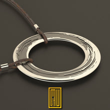 Zen Circle Pendant Gold or Sterling Silver - 925K Solid Sterling Silver, Masonic Gift