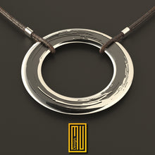 Zen Circle Pendant Gold or Sterling Silver - 925K Solid Sterling Silver, Masonic Gift