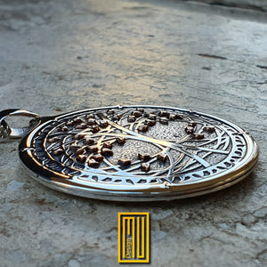 The Tree of Life Pendant with Golden Leaves
