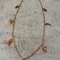 Golden Chain Necklace with Acacia Leaves Sun Moon and Star - Hammered Jewelry, Custom Design, (and also it can be use bracelet)