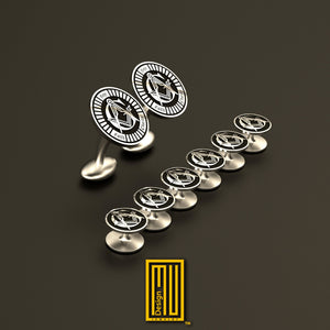 Masonic Cufflinks and Studs Set