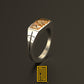 Ring With Silver Fern and Square and Compasses