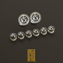 Masonic Cuff Links and Studs Set - 925k Sterling Silver, Personalized Jewelry, Masonic Gift