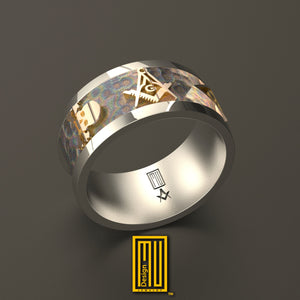 Ring with Masonic Tools