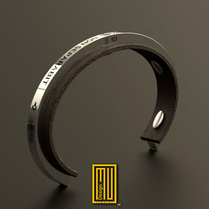 Masonic Bracelet Solid 925k Sterling Silver - Handmade Design, Silver with Personalized Bracelet