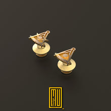 Past Master Lapel Pin 18k, 14k Gold or 925k Solid Silver - Masonic Design, Handmade Jewelry, Mystic Gift