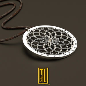 The Flower of Life Pendant Gold and Sterling Silver - Personalized Gift and Handmade Jewelry