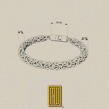 King Style Charm Bracelet 925K Sterling Silver with Charm - Masonic Jewelry, Handmade Bracelet