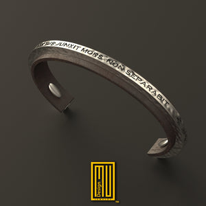 Masonic Bracelet Solid 925k Sterling Silver - Handmade Design, Silver with Personalized Bracelet