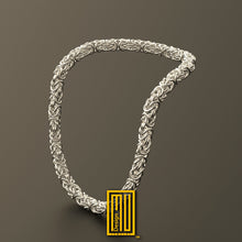 King Style Chain 925K Sterling Silver - Handmade Jewelry, Masonic Gift