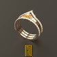 Triple Ring with Square and Compasses