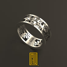 Order of the Eastern Star Ring with Sterling Silver and Gold - Handmade Jewelry, Masonic Ring